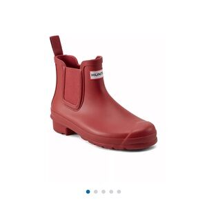 Hunter Red Ankle Boots